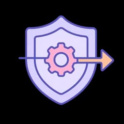 A request passing through a shield with a gear at its center