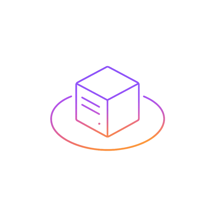 A single private cloud computer inside a glowing protective boundary ring