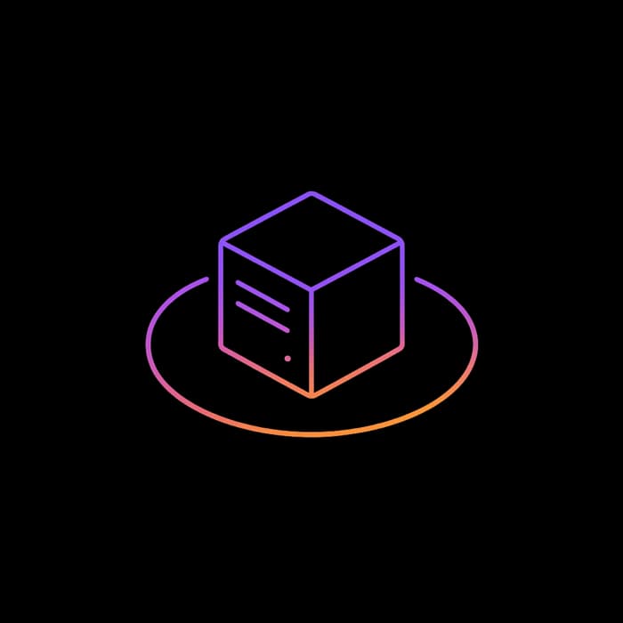 A single private cloud computer inside a glowing protective boundary ring
