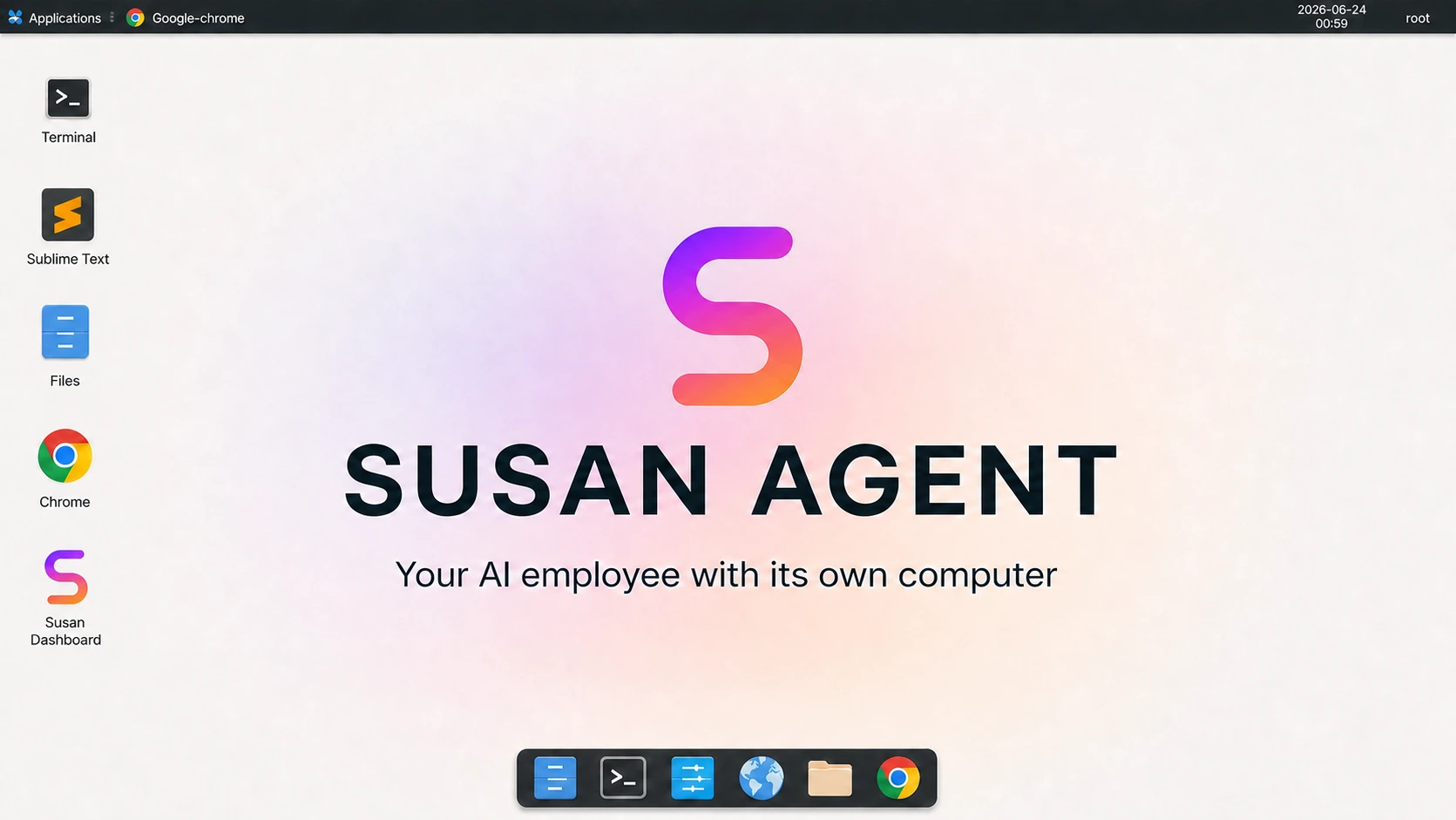 Susan's Live Computer desktop that your team can watch and take over.