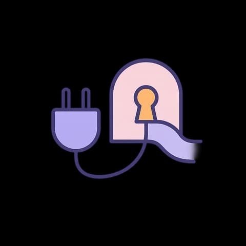 A plug connecting through a locked gateway